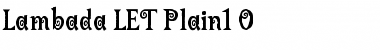 Lambada LET Plain Font