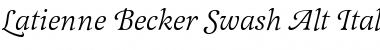 Latienne Becker Swash Alt Italic Font