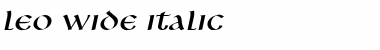 Leo Wide Italic Font