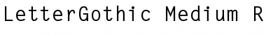 LetterGothic-Medium Regular Font