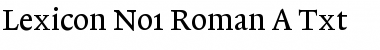 Lexicon No1 Roman A Txt Font