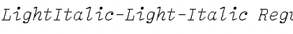 Download LightItalic-Light-Italic Font