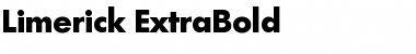 Limerick-ExtraBold Regular Font