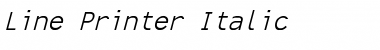 Line Printer Italic Font