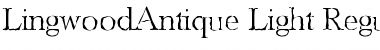 LingwoodAntique-Light Regular Font