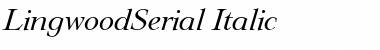 LingwoodSerial Italic Font