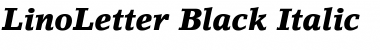 LinoLetter-Black BlackItalic Font