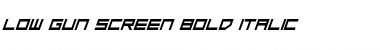 Download Low Gun Screen Bold Italic Font