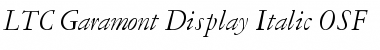 Download LTC Garamont Display Italic OSF Font