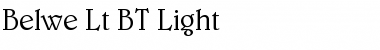 Belwe Lt BT Light Font