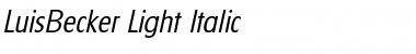 LuisBecker-Light Italic Font