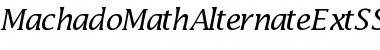 MachadoMathAlternateExtSSK Regular Font