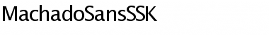 MachadoSansSSK Regular Font