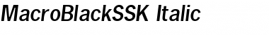 Download MacroBlackSSK Font