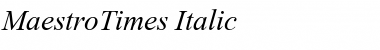 MaestroTimes Font