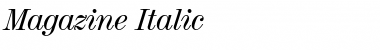 Magazine Italic Font