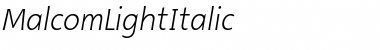 Malcom Medium Italic Font