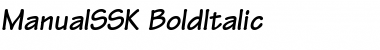 ManualSSK BoldItalic Font