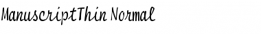 ManuscriptThin Normal Font
