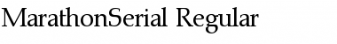 MarathonSerial Regular Font