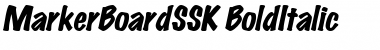 MarkerBoardSSK Font