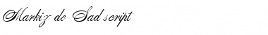 Markiz de Sad script Regular Font