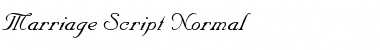 Marriage Script Normal Font