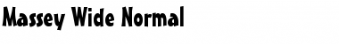 Massey Wide Normal Font