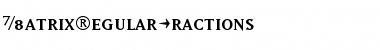 MatrixRegularFractions Regular Font