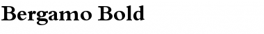 Bergamo Bold Font