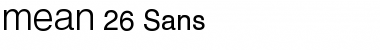 MEAN 26 Sans Regular Font