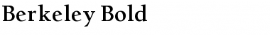 Berkeley Bold Font