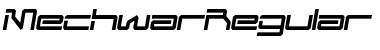 Download MechwarRegular Oblique Font