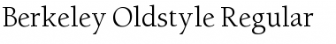 Download Berkeley Oldstyle Font