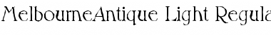 MelbourneAntique-Light Regular Font