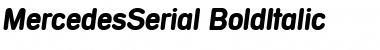 MercedesSerial BoldItalic Font