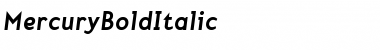 Mercury Bold Italic Font