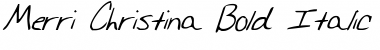 Merri Christina Bold Italic Bold Italic Font