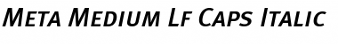 Meta Medium Italic Font