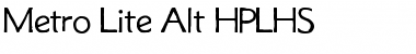 Metro Lite Alt HPLHS Font