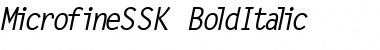 MicrofineSSK BoldItalic Font