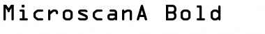 MicroscanA Bold Font