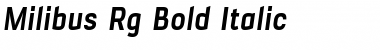 Milibus Rg Bold Italic Font