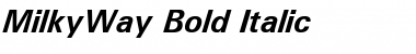MilkyWay Bold Italic Regular Font