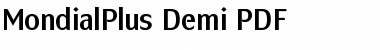 MondialPlus Demi Regular Font