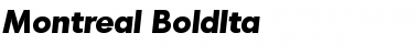 Montreal-BoldIta Regular Font