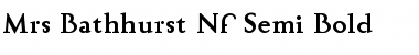 Mrs Bathhurst Nf Semi Bold Regular Font