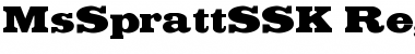 MsSprattSSK Regular Font