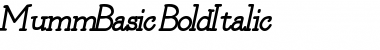 MummBasic BoldItalic Font