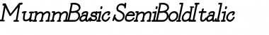 MummBasic SemiBoldItalic Font